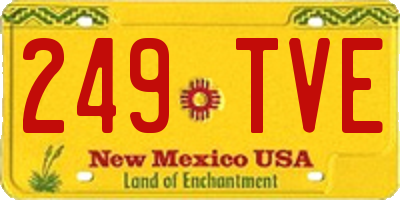 NM license plate 249TVE