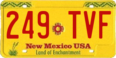 NM license plate 249TVF