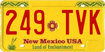 NM license plate 249TVK