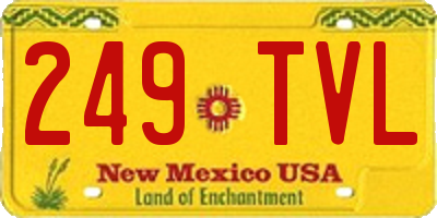 NM license plate 249TVL