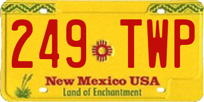 NM license plate 249TWP