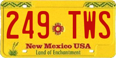 NM license plate 249TWS