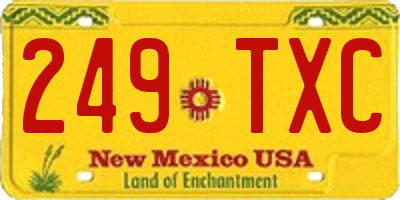 NM license plate 249TXC