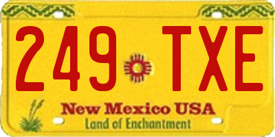 NM license plate 249TXE