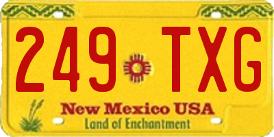 NM license plate 249TXG