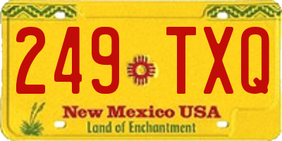 NM license plate 249TXQ