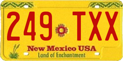 NM license plate 249TXX