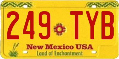 NM license plate 249TYB