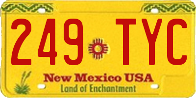 NM license plate 249TYC