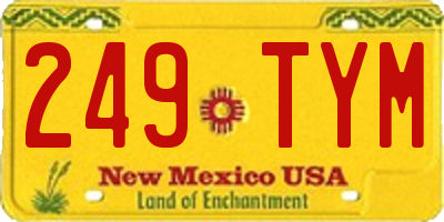 NM license plate 249TYM