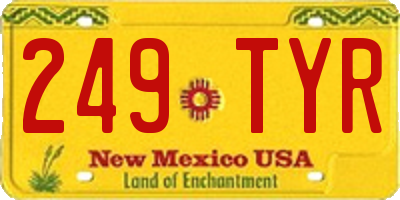 NM license plate 249TYR
