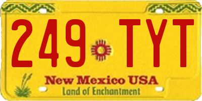 NM license plate 249TYT
