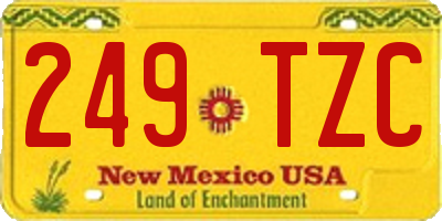 NM license plate 249TZC