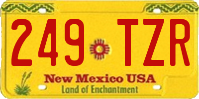 NM license plate 249TZR