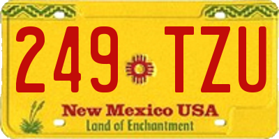 NM license plate 249TZU