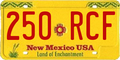 NM license plate 250RCF