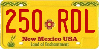 NM license plate 250RDL