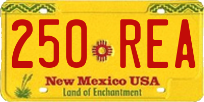 NM license plate 250REA