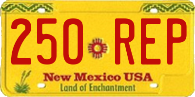 NM license plate 250REP