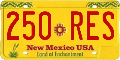 NM license plate 250RES