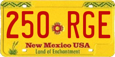 NM license plate 250RGE