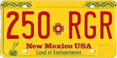 NM license plate 250RGR