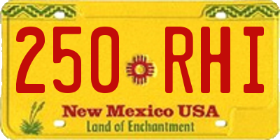 NM license plate 250RHI