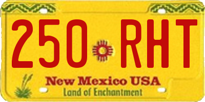 NM license plate 250RHT