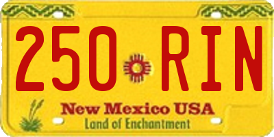 NM license plate 250RIN