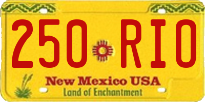 NM license plate 250RIO