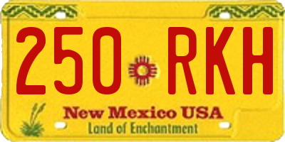 NM license plate 250RKH