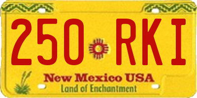 NM license plate 250RKI