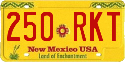 NM license plate 250RKT