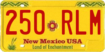 NM license plate 250RLM