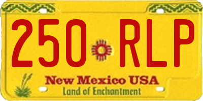 NM license plate 250RLP
