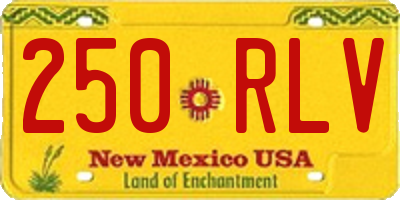 NM license plate 250RLV