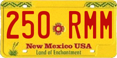 NM license plate 250RMM