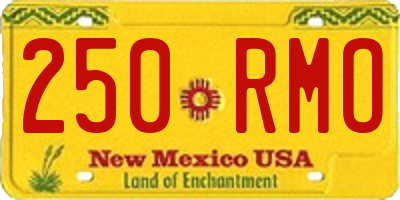 NM license plate 250RMO