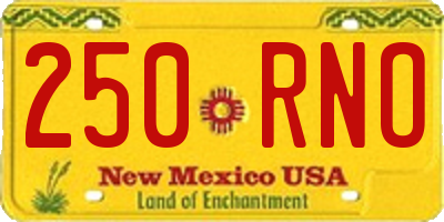 NM license plate 250RNO
