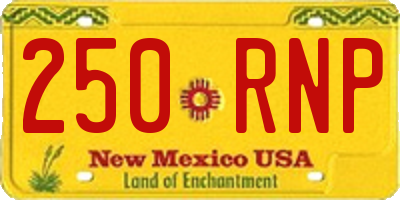 NM license plate 250RNP