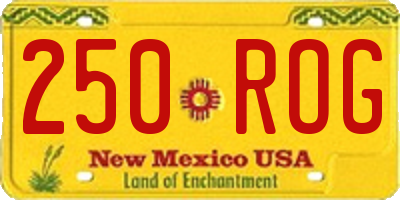 NM license plate 250ROG