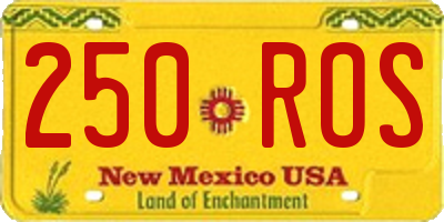 NM license plate 250ROS