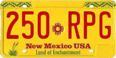 NM license plate 250RPG