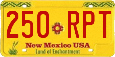 NM license plate 250RPT