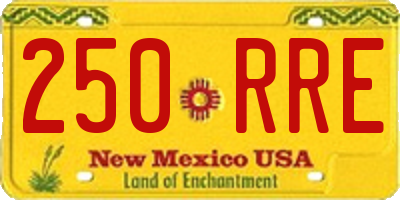 NM license plate 250RRE