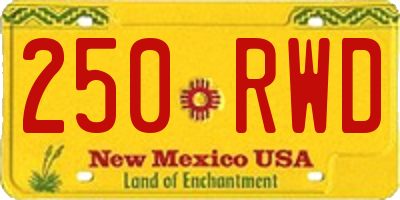 NM license plate 250RWD