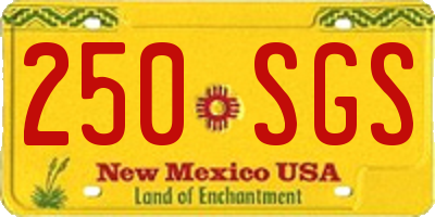 NM license plate 250SGS