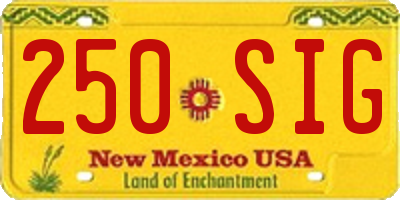 NM license plate 250SIG