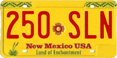 NM license plate 250SLN