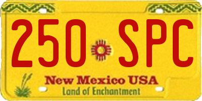 NM license plate 250SPC